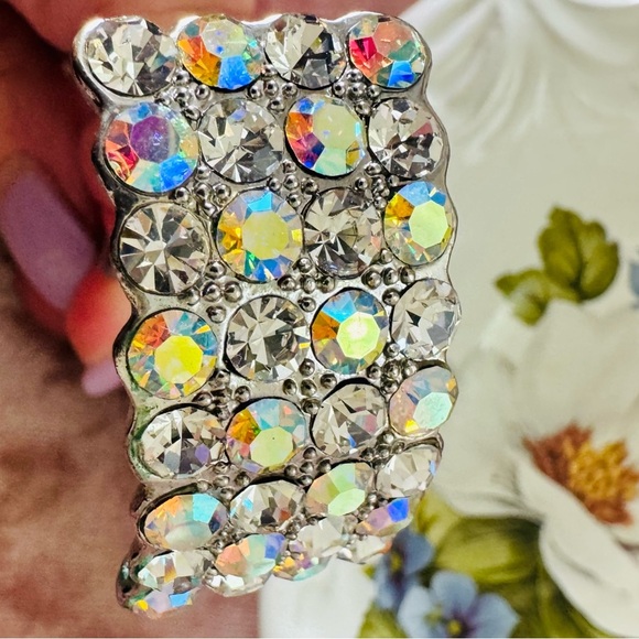 💥Elegant Silver Crystal Hair Clip - Picture 4 of 5